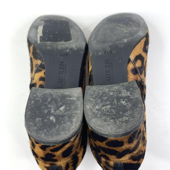 Lauren Ralph Lauren Boots Size 6.5 Welford Brown Ankle Calf Hair Animal Print - Picture 8 of 8